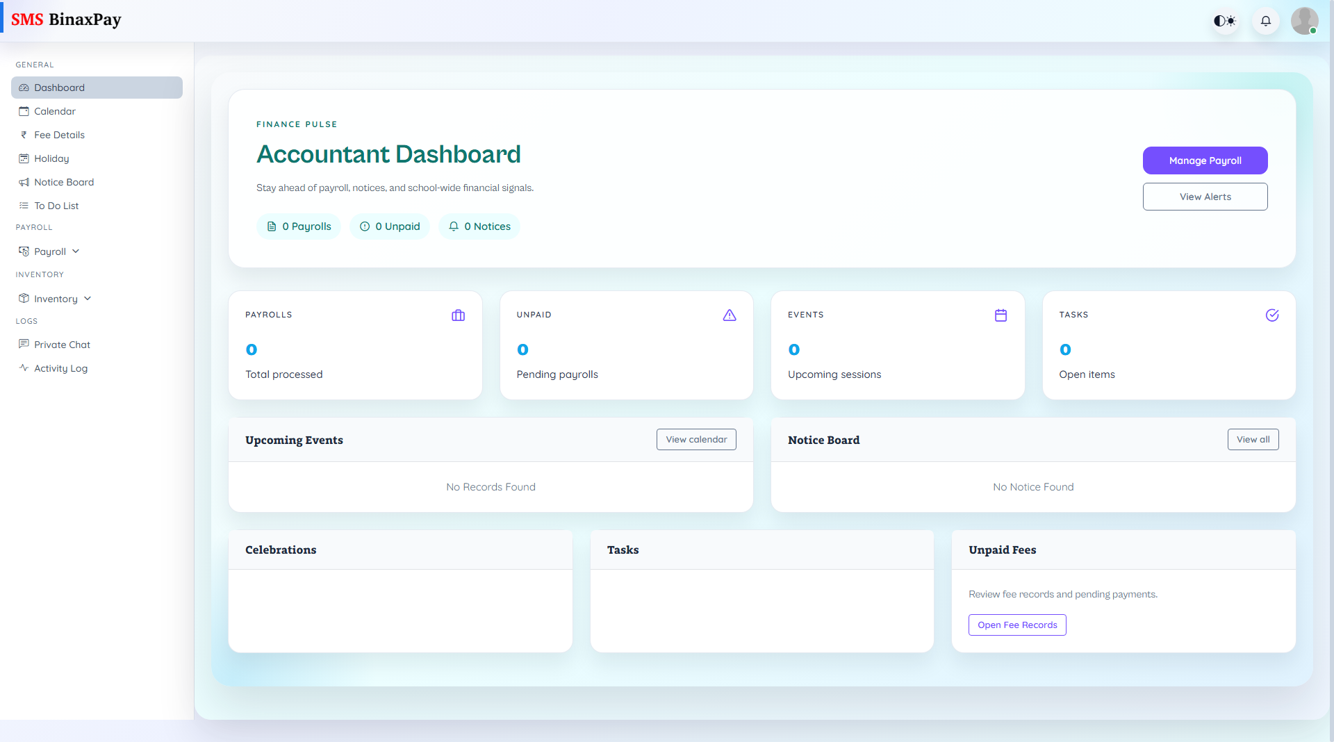 Dashboard screenshot 1