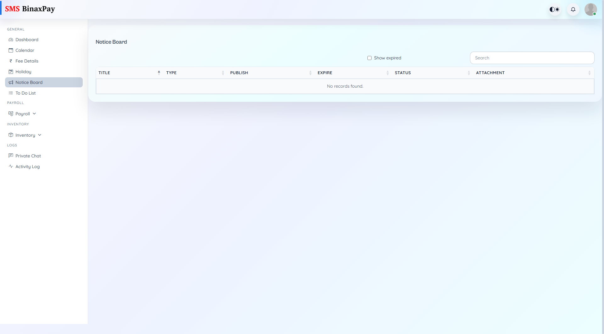 Notice Board screenshot 1