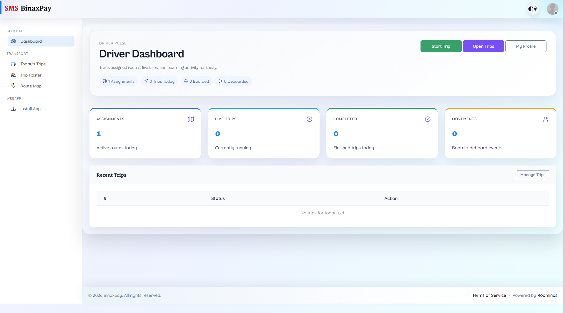 Dashboard screenshot 1