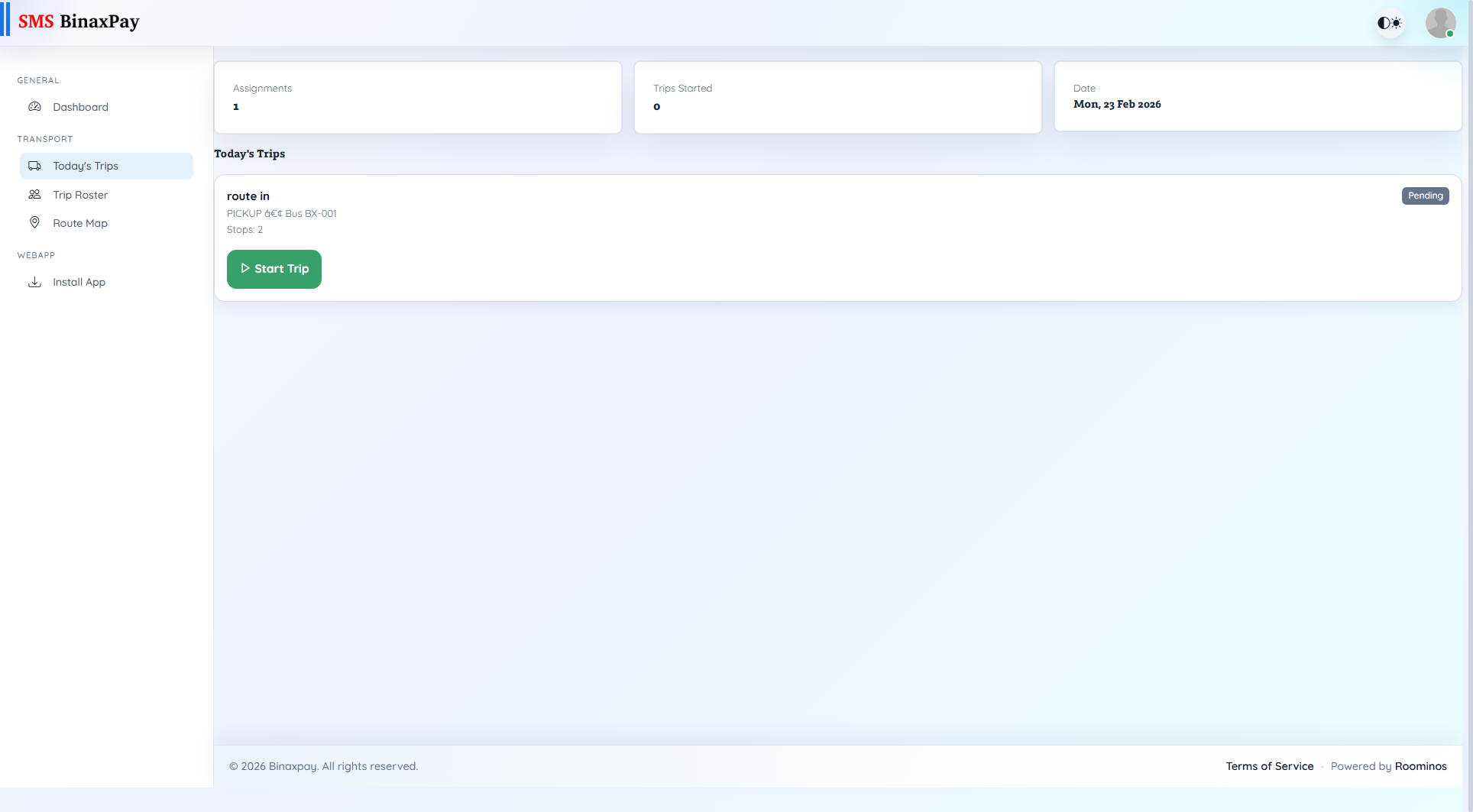 Today's Trips screenshot 1