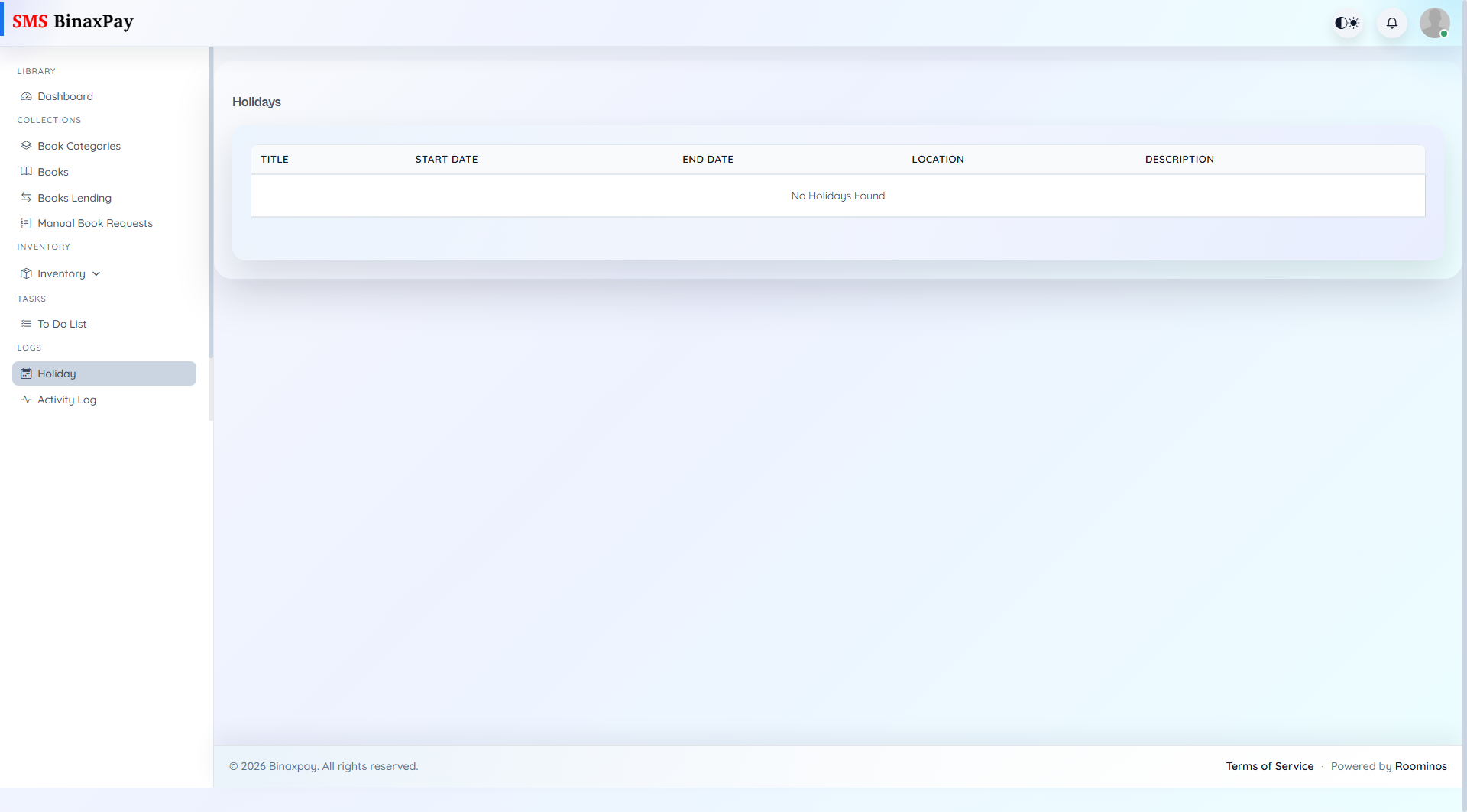 Holiday screenshot 1