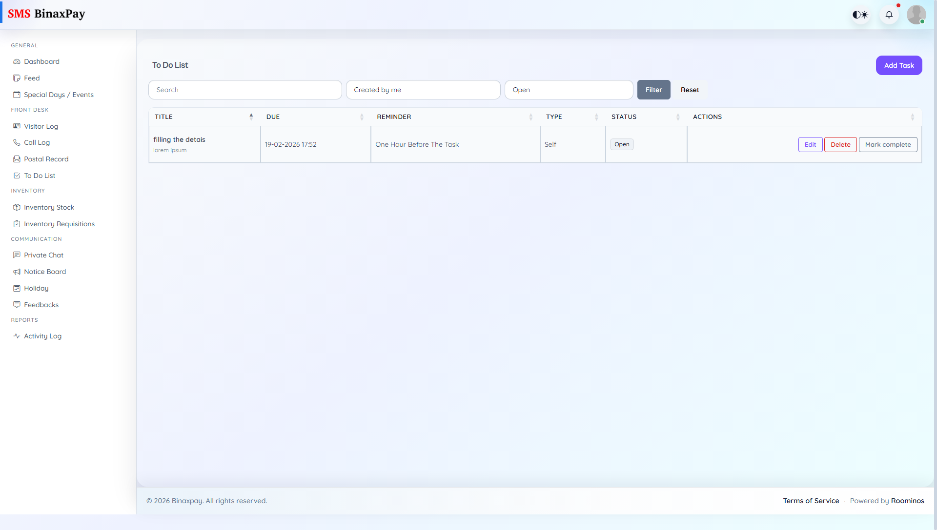 To Do List screenshot 1