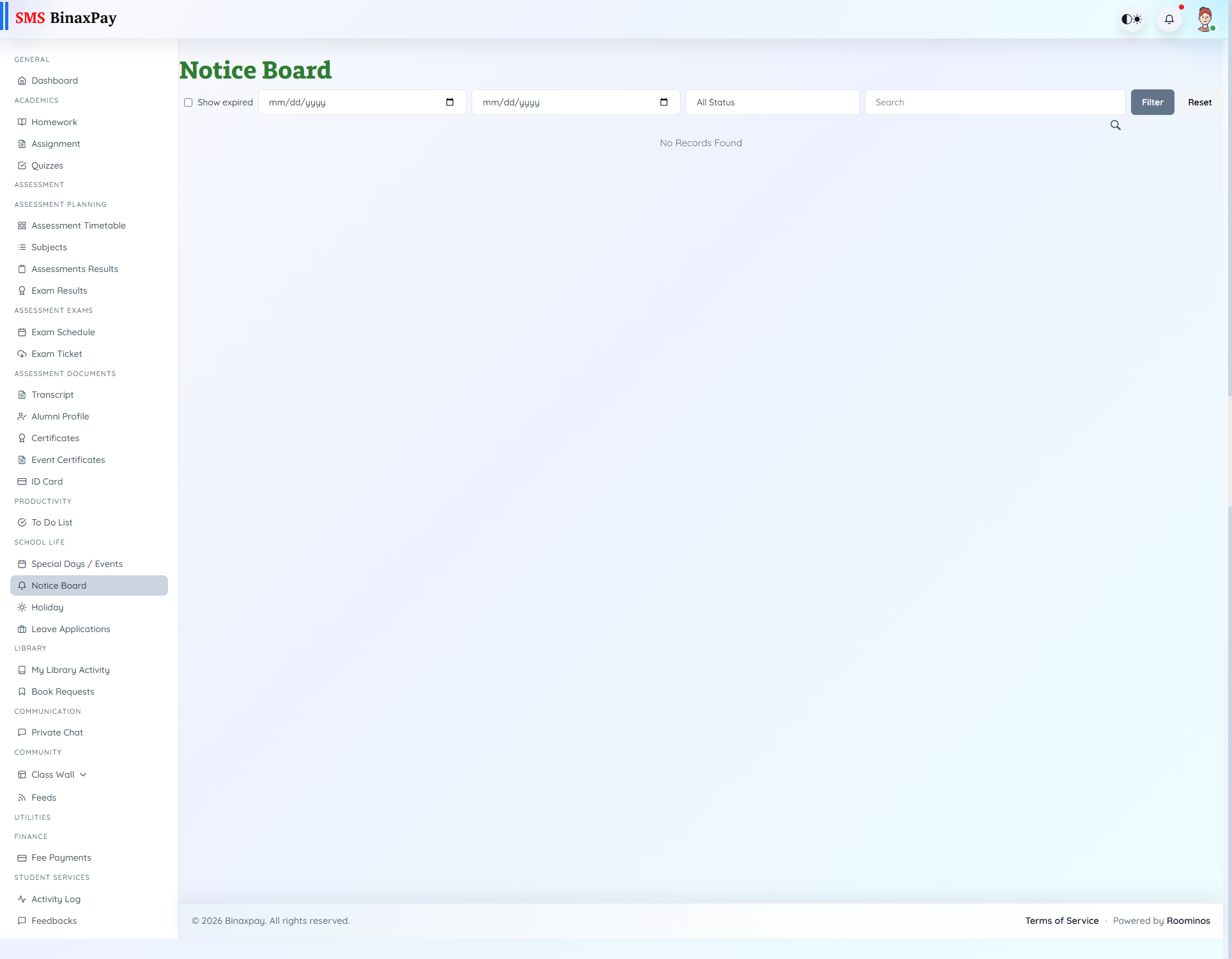 Notice Board screenshot 1