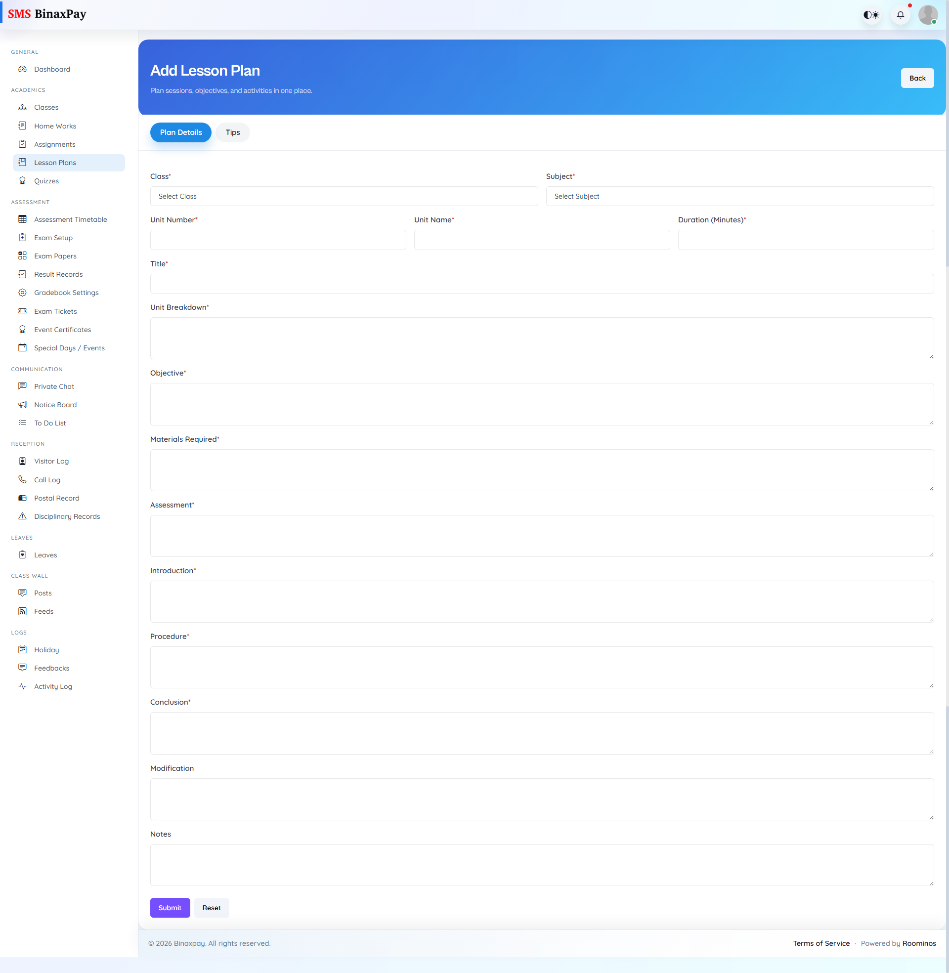 Lesson Plans screenshot 2