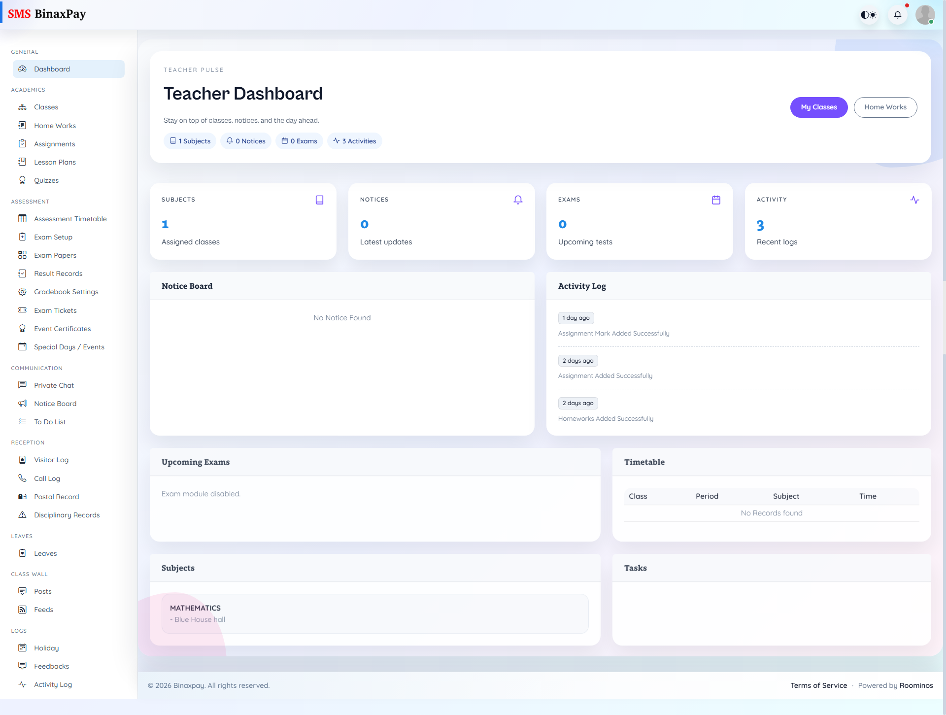 Dashboard screenshot 1