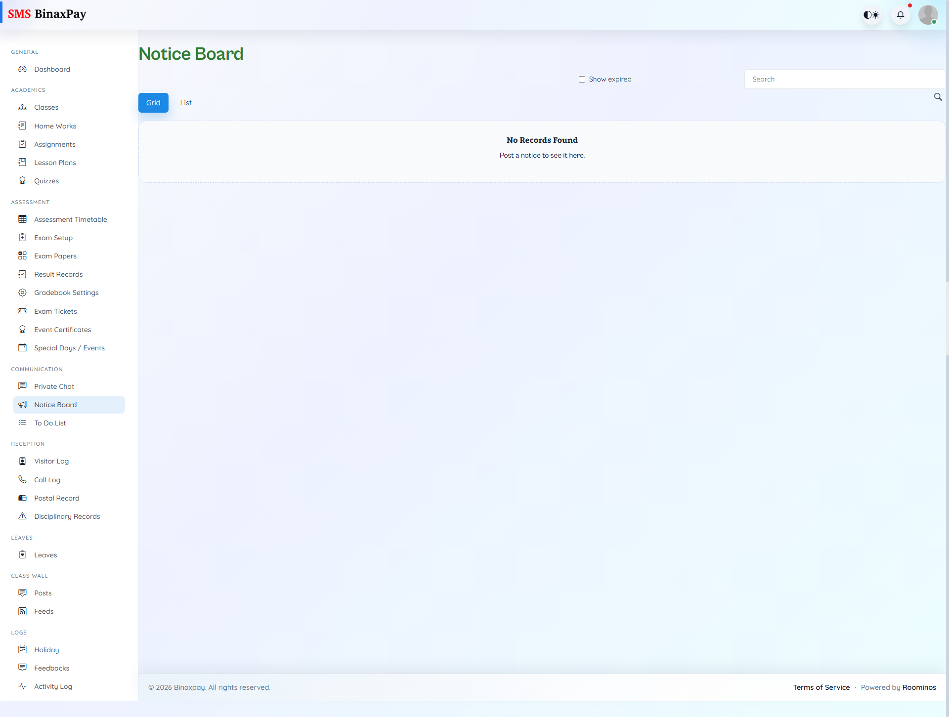 Notice Board screenshot 1