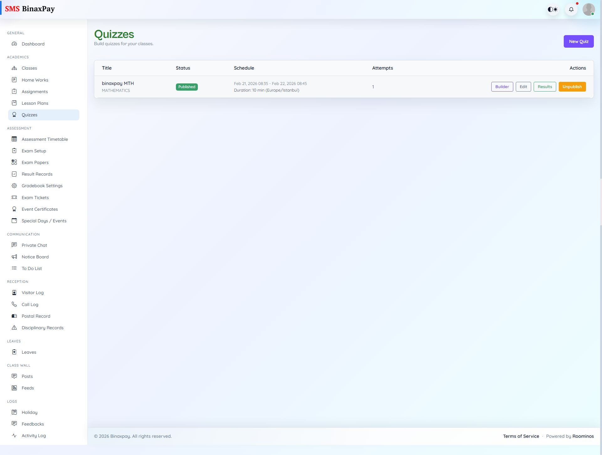 Quizzes screenshot 1